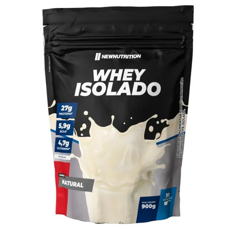 WHEY PROTEIN ISOLADO 900G NATURAL NEW NUTRITION Chocolate