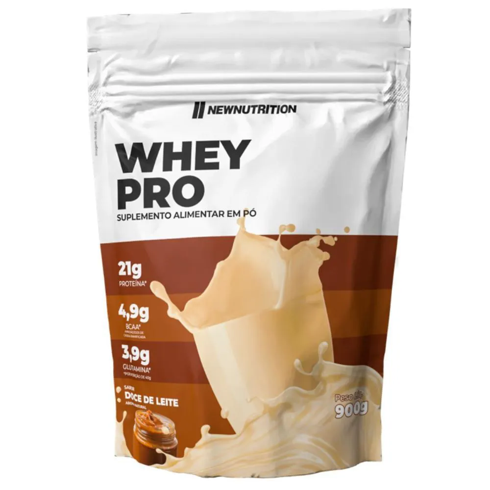 Whey Protein Pro New Nutrition Morango 900g 
