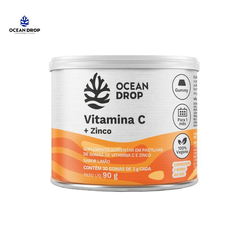 VITAMINA C + ZINCO 3G 30 GOMAS OCEAN DROP Limão