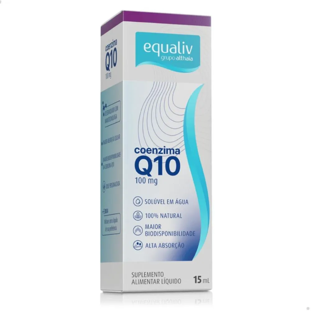 COENZIMA Q10 100MG COQ10 LíQUIDO 15ML EQUALIV SEM Sabor