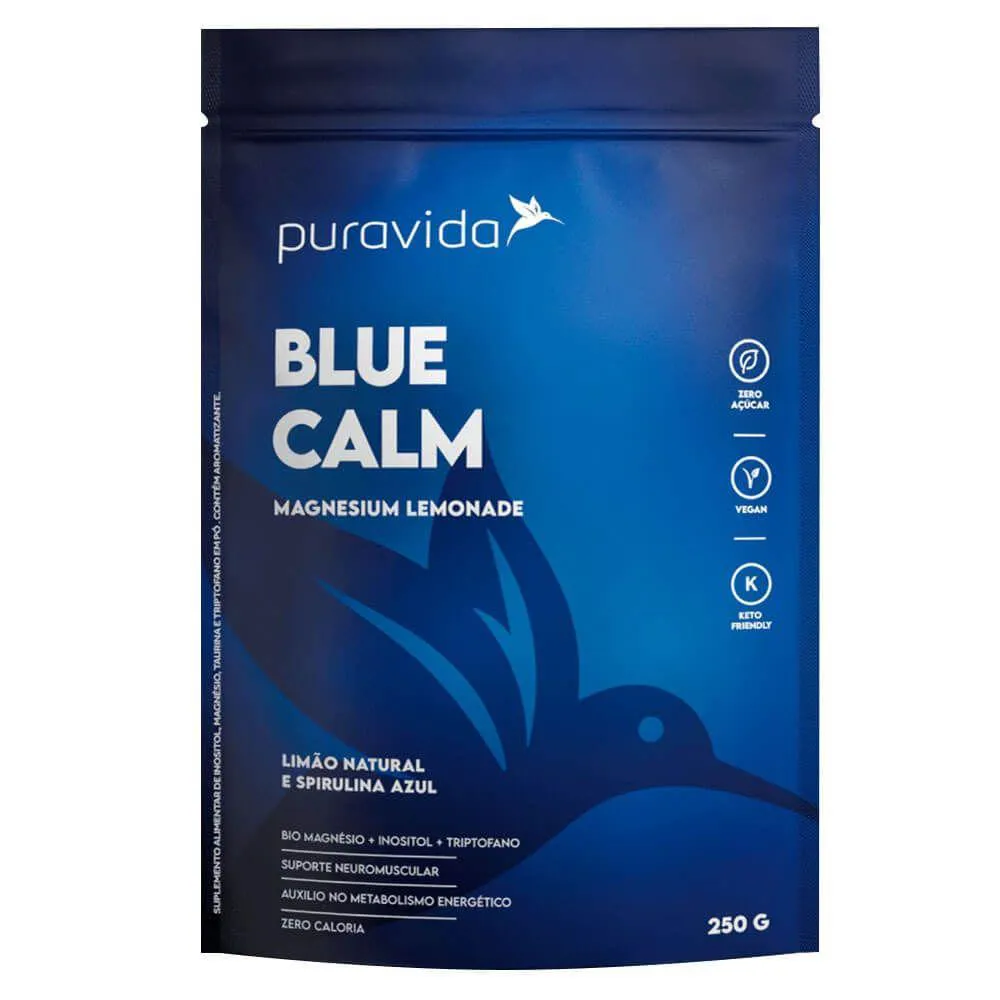 BLUE CALM LIMãO NATURAL SPIRULINA AZUL 250G - PURA VIDA
