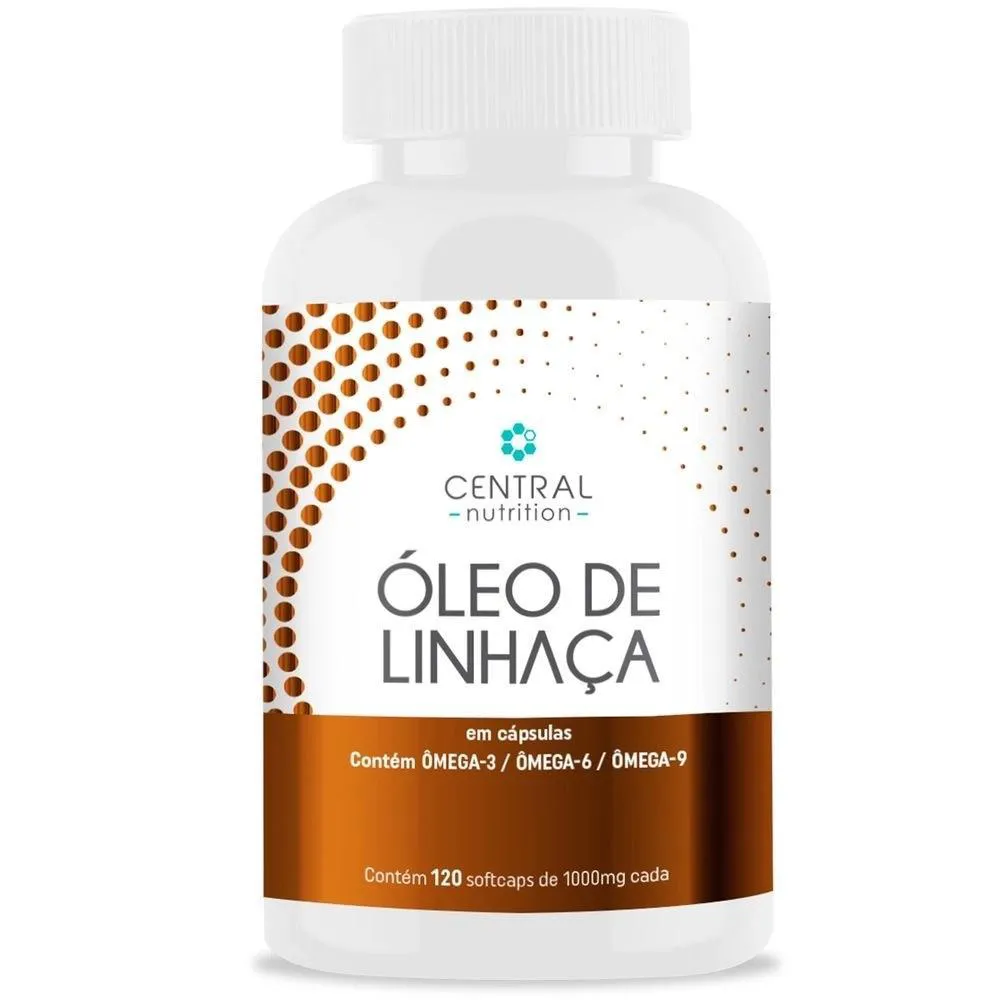 ÓLEO DE LINHAçA 120 CáPSULAS DE 1000MG CENTRAL NUTRITION Natural