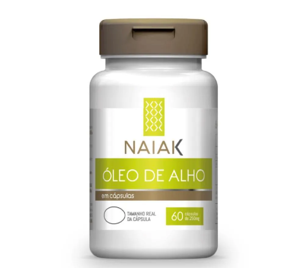 ÓLEO DE ALHO DESODORIZADO 60 CáPSULAS NAIAK Natural