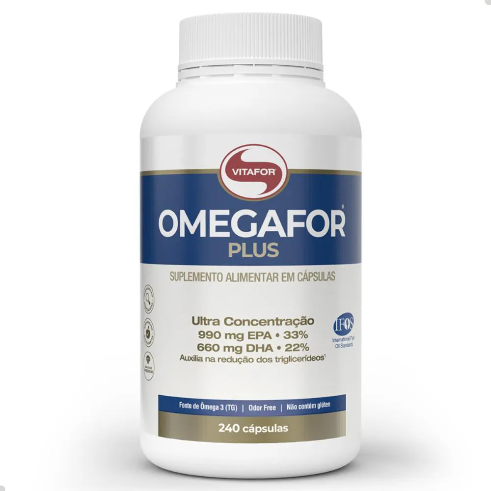 OMEGAFOR PLUS EPA DHA ULTRA CONCENTRADO 240 CAPSULAS VITAFOR SEM Sabor
