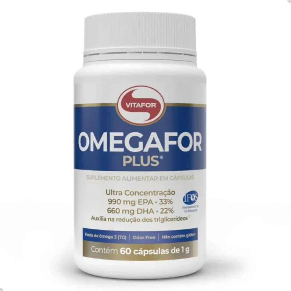 OMEGAFOR PLUS EPA DHA ULTRA CONCENTRADO 60 CAPSULAS VITAFOR SEM Sabor