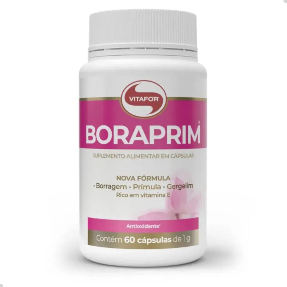 ÓLEO DE PRíMULA BORAPRIM 1000MG 30 CAPSULAS VITAFOR SEM Sabor