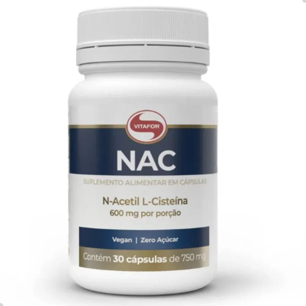 NAC 750MG 30 CAPSULAS VITAFOR SEM Sabor