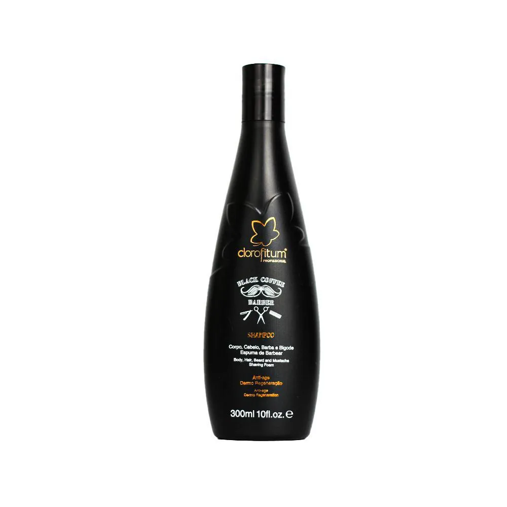 Shampoo Clorofitum Black Coffee Barber Antioxidante 300Ml