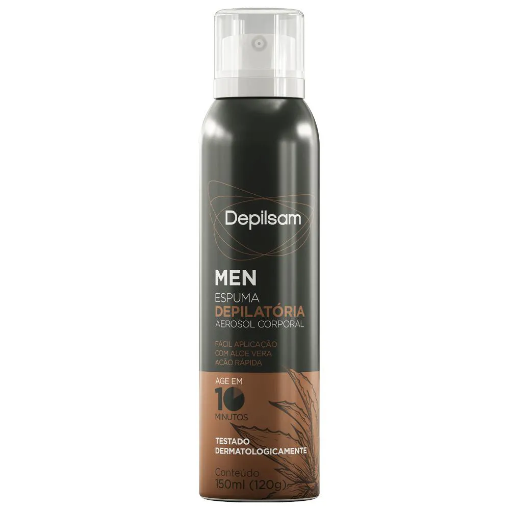 SPRAY DEPILATóRIO DEPILSAM MEN CORPO AEROSOL 150ML
