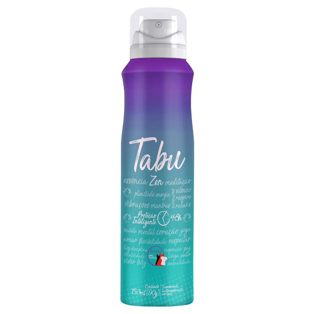Desodorante Antitranspirante Aerosol Tabu Zen Feminino 48h 150ml