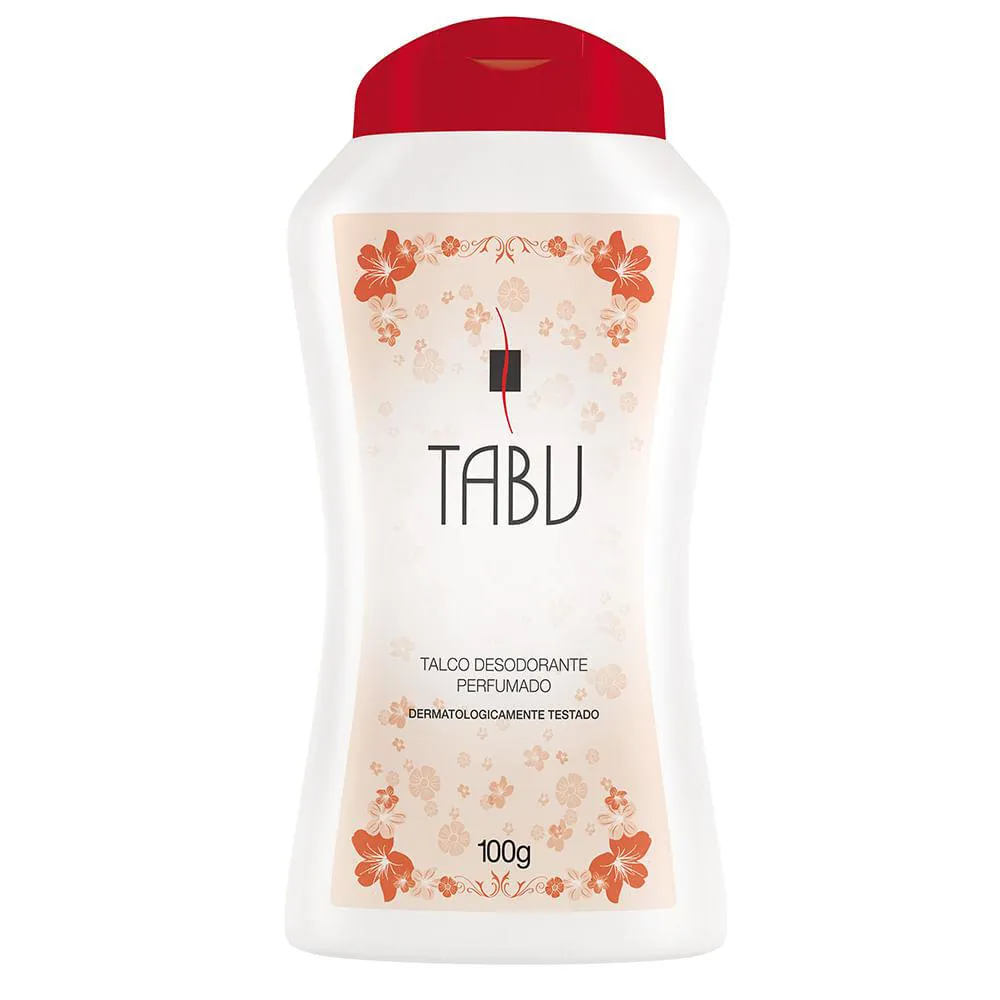 Talco Desodorante Perfumado Tabu Adulto 100g