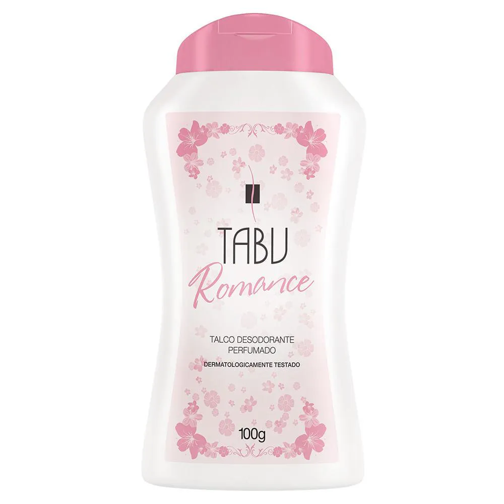 Talco Desodorante Perfumado Tabu Romance Adulto 100g