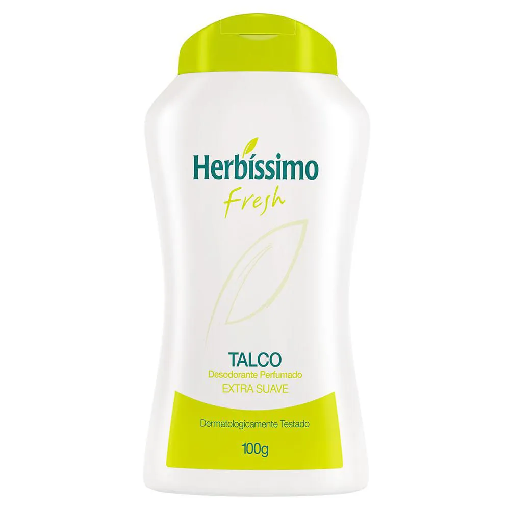 Talco Desodorante Perfumado Herbíssimo Fresh Extra Suave Adulto 100g