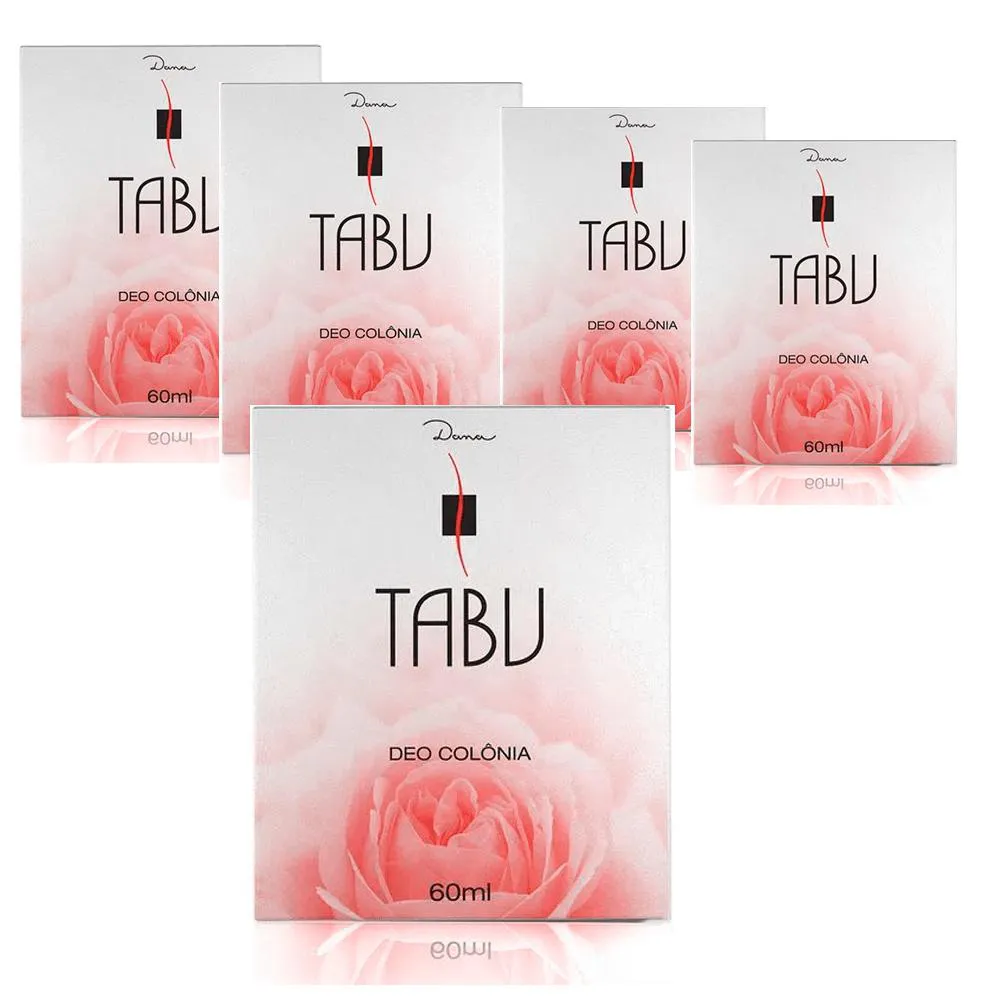 Kit Tabu Deo Colônia 60ml - Colônia Feminina 5 unidades