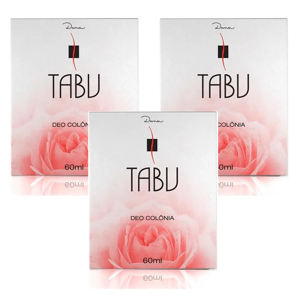 Kit Tabu Deo Colônia 60ml - Colônia Feminina 3 unidades