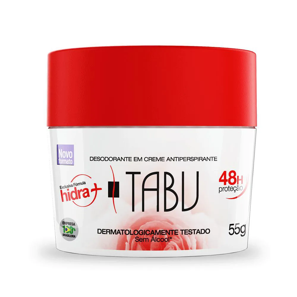 Desodorante Antitranspirante Creme Tabu 48h 55g