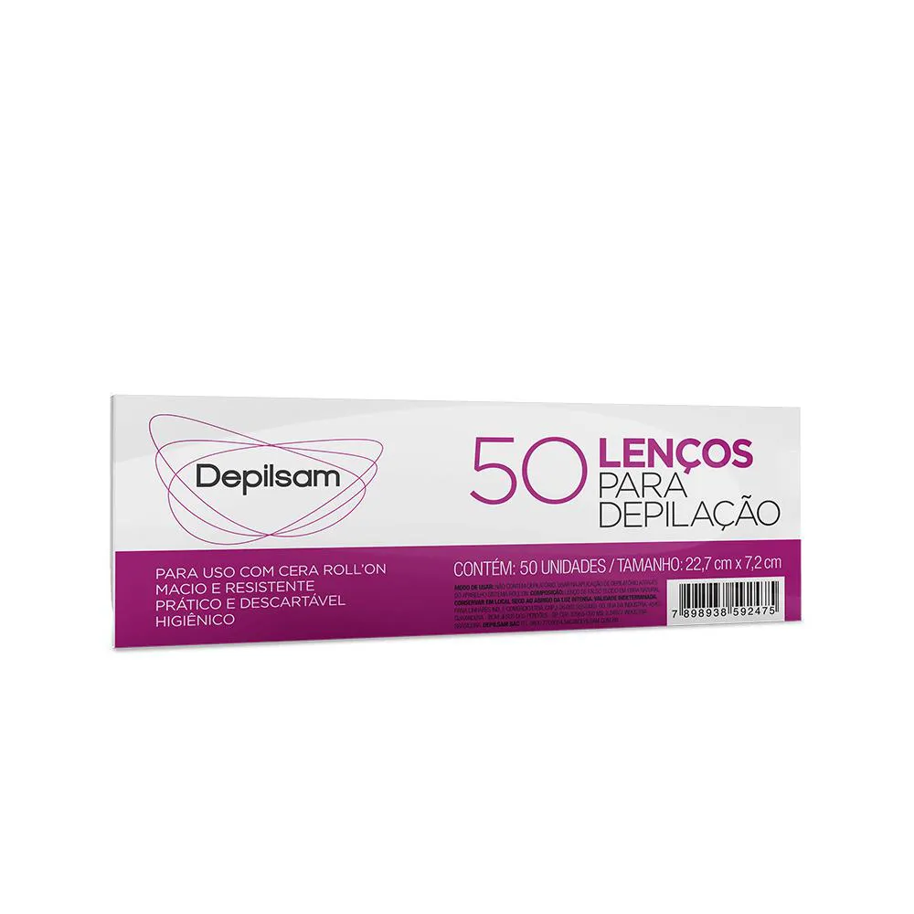 LENçOS PARA DEPILAçãO DEPILSAM 50 FOLHAS