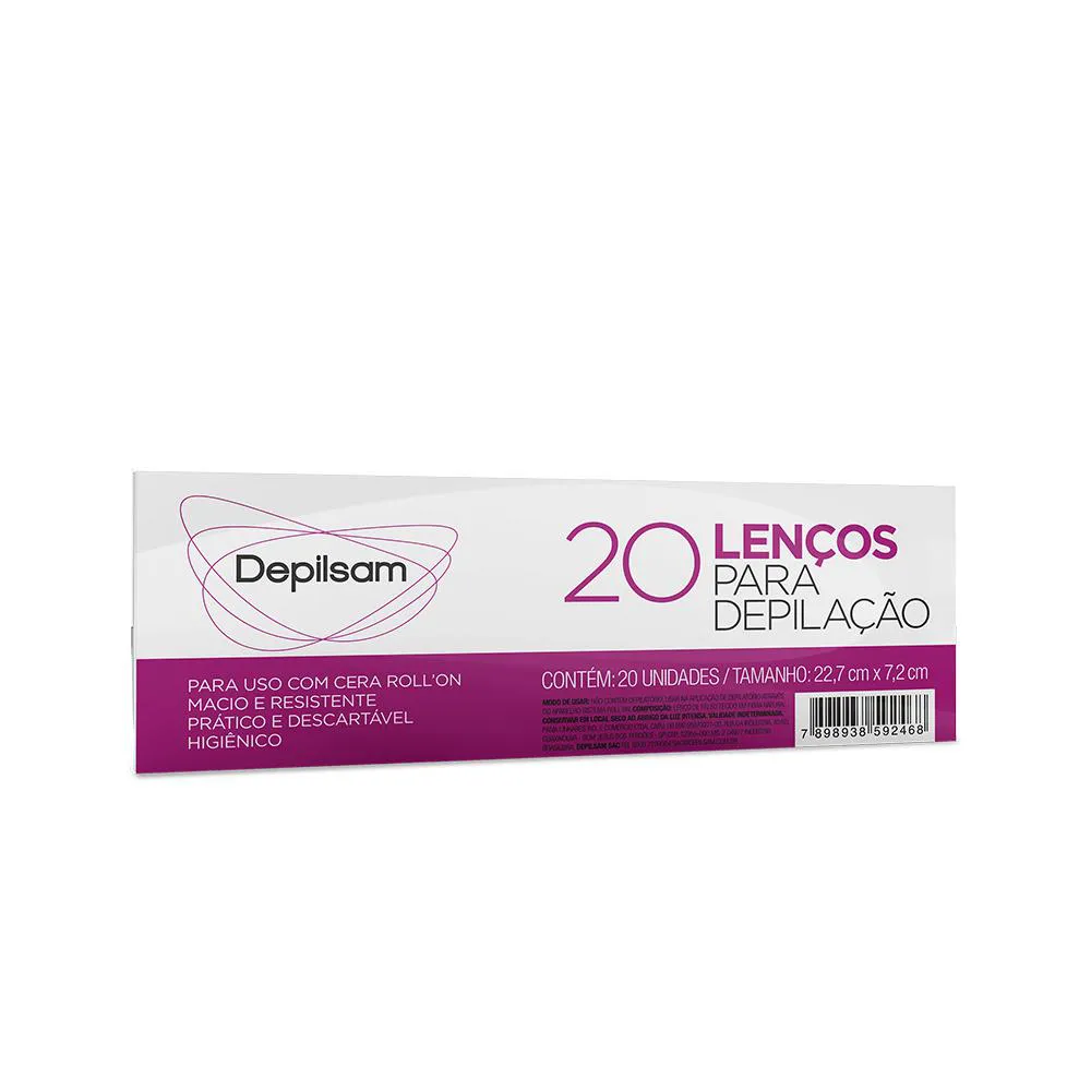 LENçOS PARA DEPILAçãO DEPILSAM 20 FOLHAS