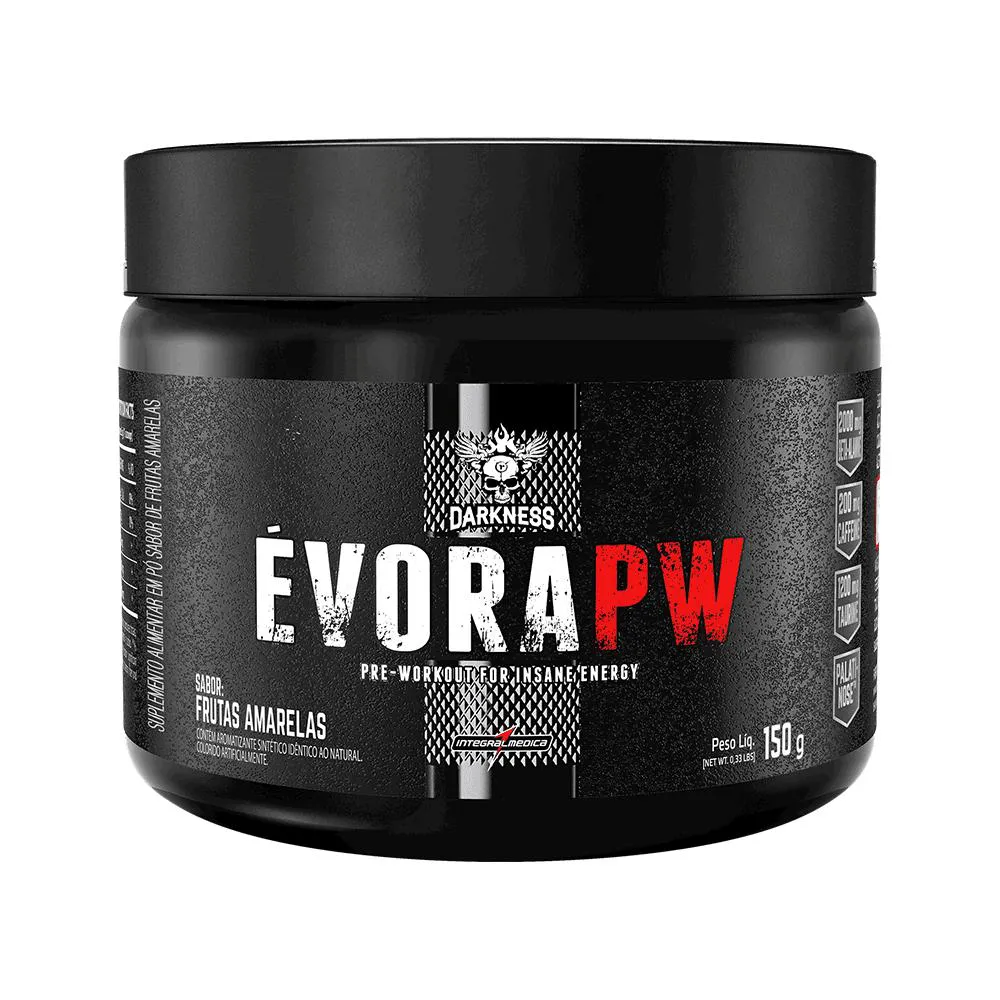 Pré-Treino Integralmedica Darkness Évora PW Frutas Amarelas 150g