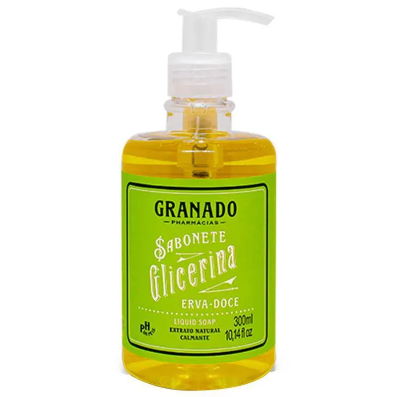 SABONETE LíQUIDO GLICERINA ERVA DOCE 300 ML - GRANADO