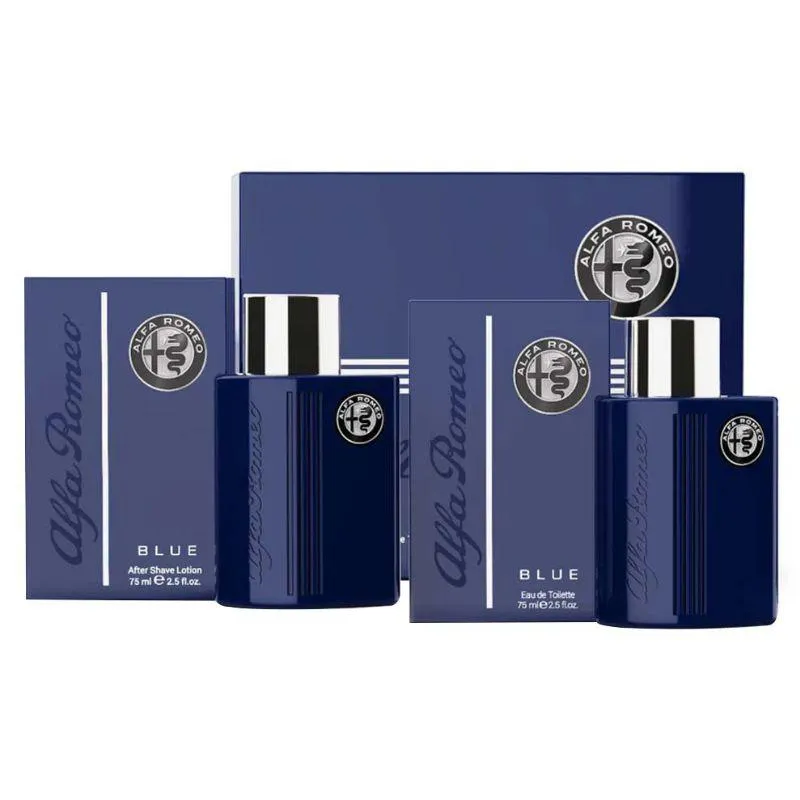 Kit Blue Alfa Romeo Eau de Toilette 75ml+ Loção After Shave 75ml