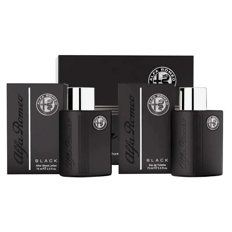 Kit Black Alfa Romeo Eau de Toilette 75ml+ Loção After Shave 75ml