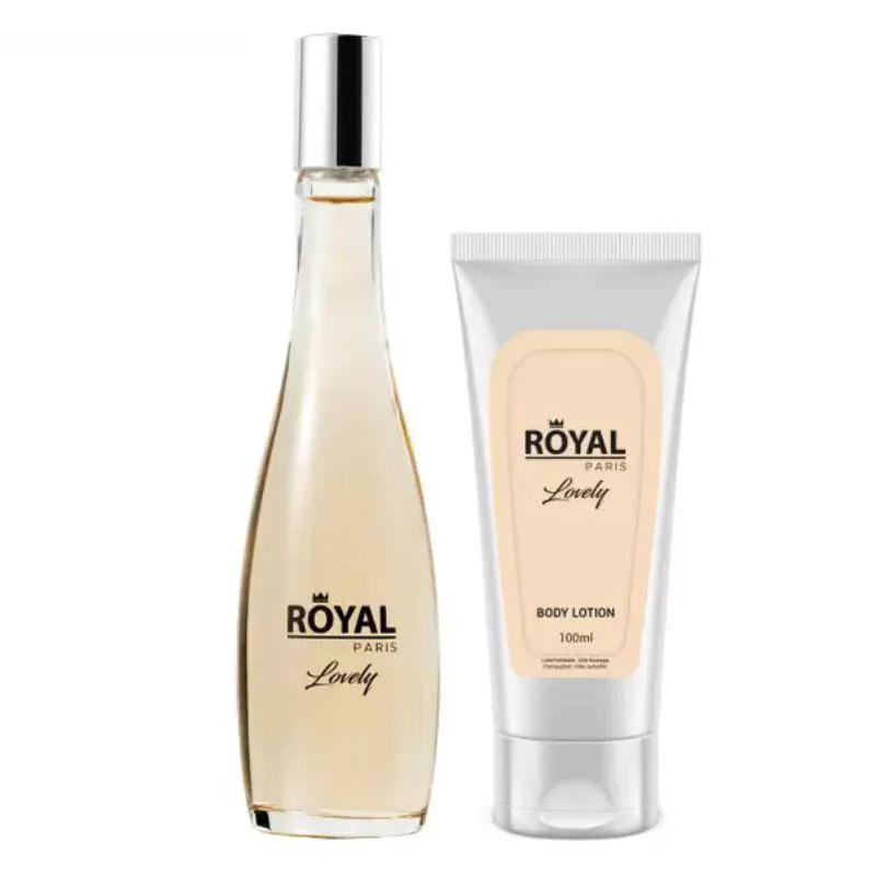 Kit Lovely Royal Paris Feminino Deo Colônia 100ml + Hidratante Corporal 100ml