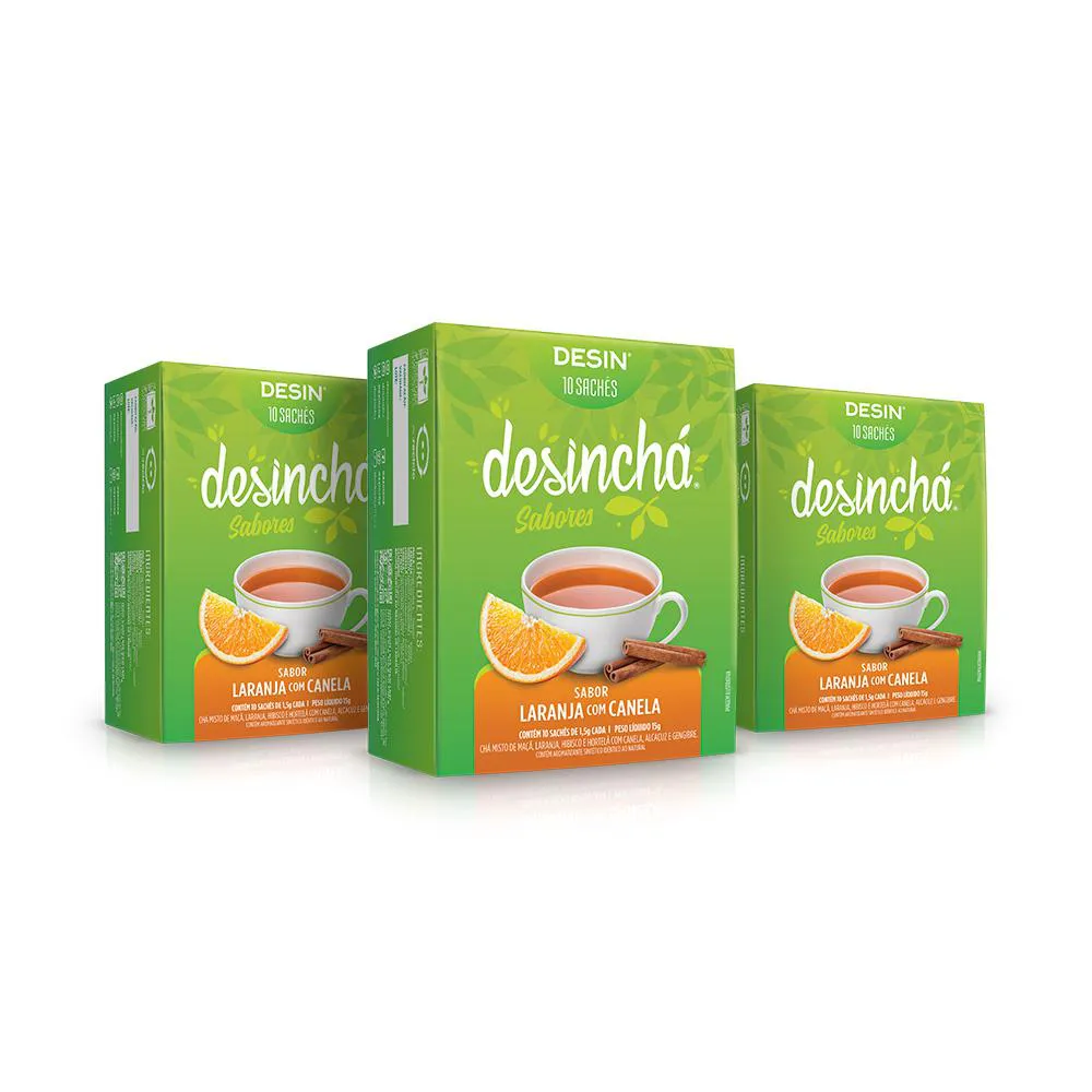 KIT 03 DESINCHá LARANJA COM CANELA