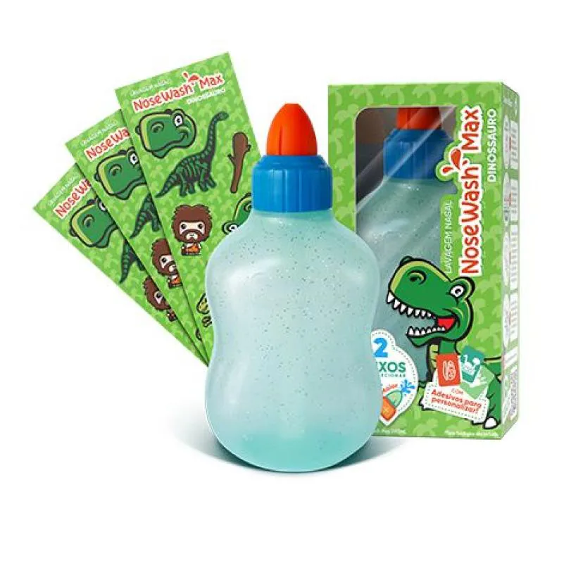 DISPOSITIVO NOSEWASH PARA LAVAGEM NASAL DINOSSAURO 240ML