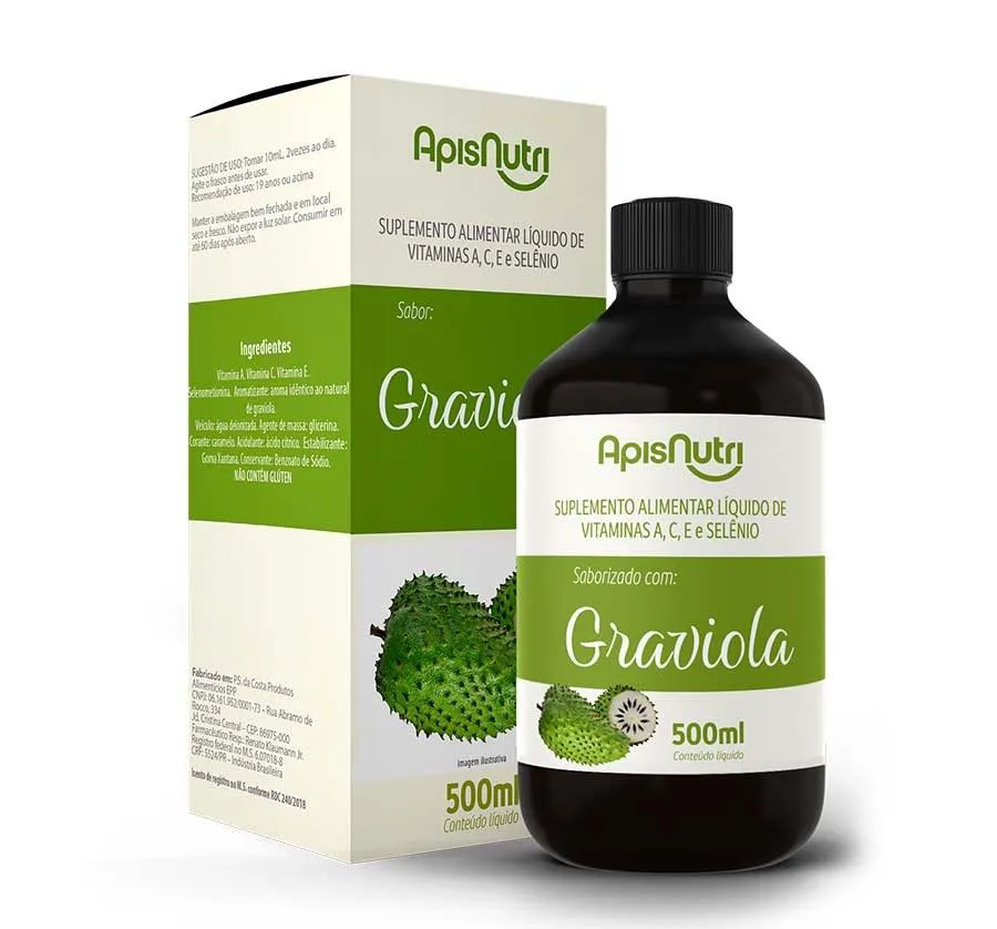 GRAVIOLA LIQUIDO 500ML APISNUTRI