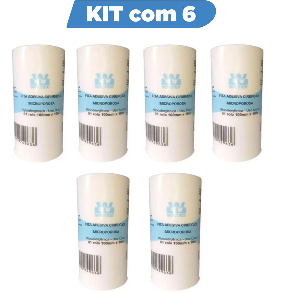 KIT FITA MICROPORE 10X4,5M COM 6 UNIDADES WILTEX