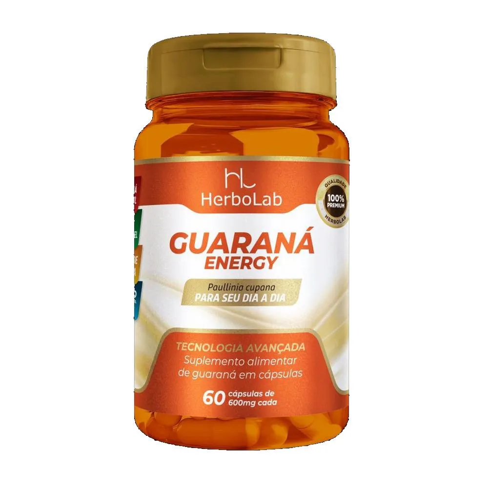GUARANA ENERGY 600MG C/60CPS HERBOLAB