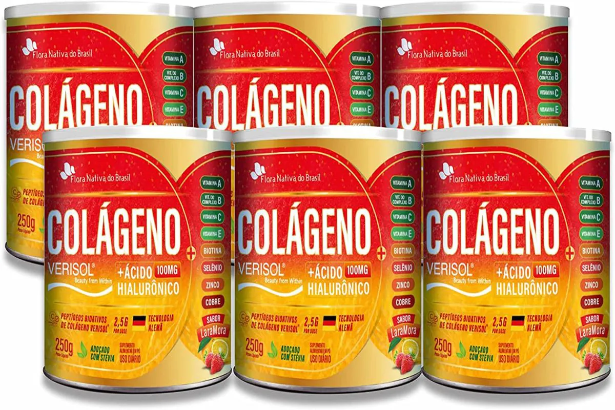 6 COLáGENO VERISOL + ÁCIDO HIALURôNICO 250G LARAMORA - FNB