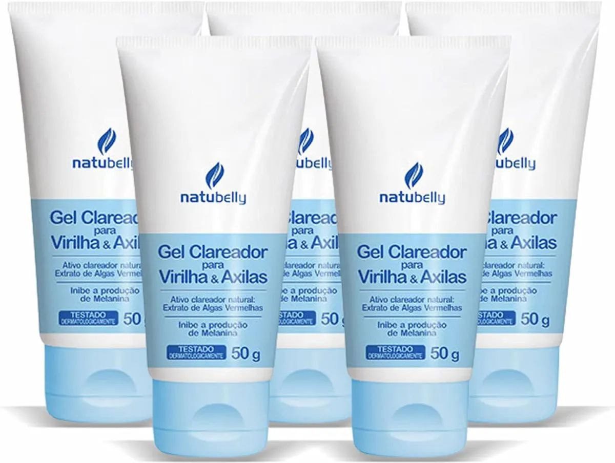 KIT COM 5 - CREME CLAREADOR DE AXILAS E VIRILHA 50G - NATUBELLY