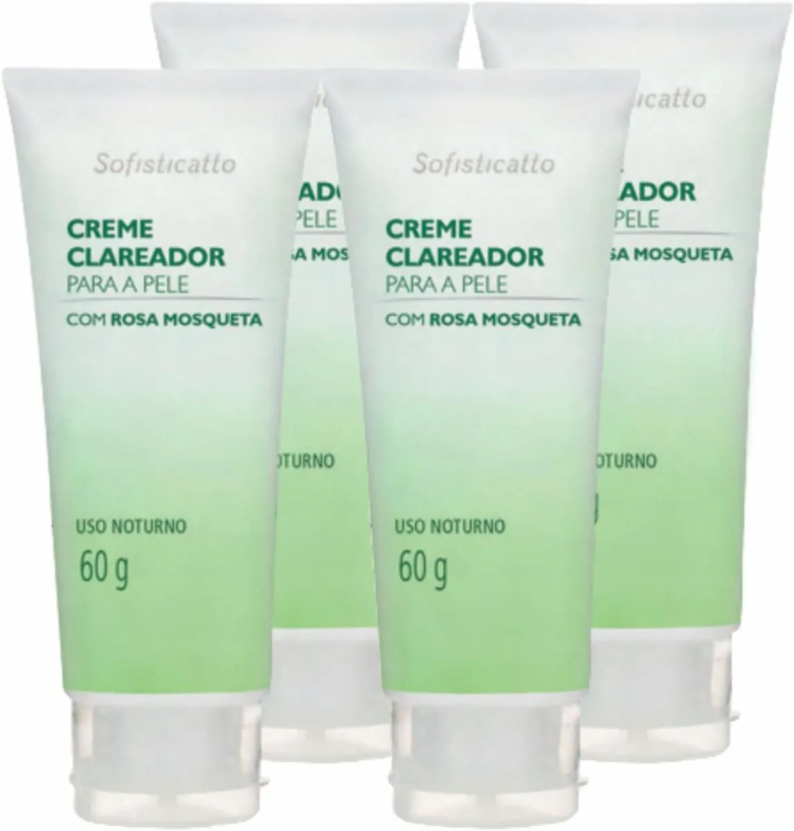 KIT COM 4 CREME CLAREADOR COM ÓLEO DE ROSA MOSQUETA 60G SOFISTICATTO