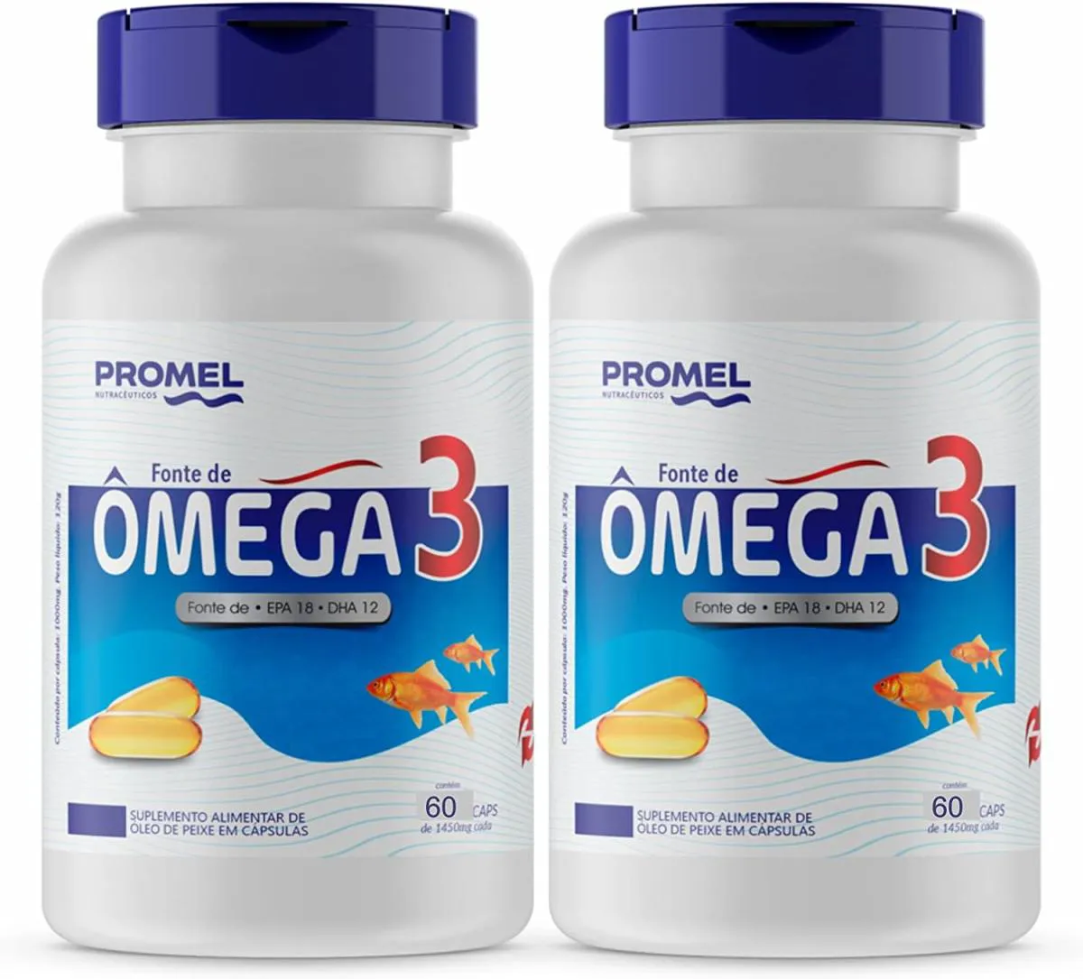 KIT COM 02 - ÔMEGA 3 PROMEL 60 CAPSULAS DE 1450MG | Drogasil