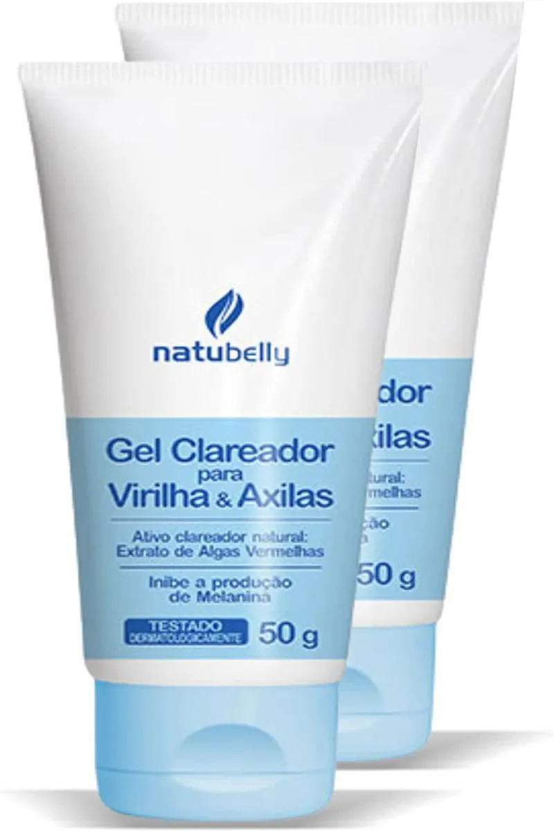 KIT COM 2 - CREME CLAREADOR DE AXILAS E VIRILHA 50G - NATUBELLY