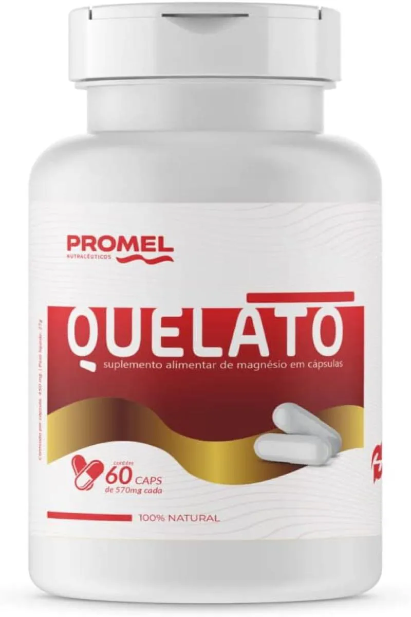 MAGNéSIO QUELATO PROMEL 60 CAPS DE 500MG