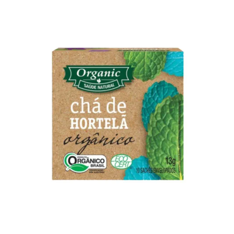 CHá ORGâNICO DE HORTELã ORGANIC 10 SACHêS