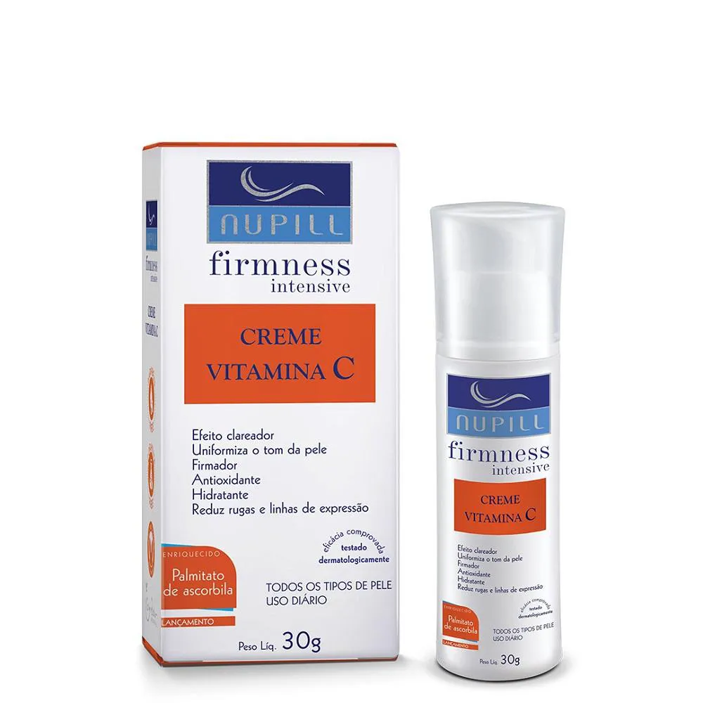 CREME PARA O ROSTO VITAMINA C NUPILL FIRMNESS CLAREADOR 30G