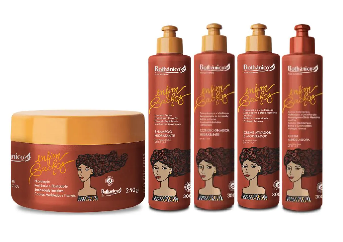 KIT COM 5 ITENS ENFIM CACHOS - BOTHâNICO HAIR