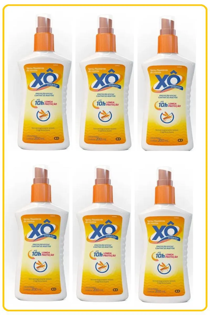 KIT 6 REPELENTE Xô INSETO SPRAY 15%DEET 200ML - CIMED