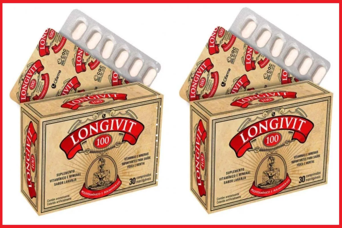 KIT 2 LONGIVIT 100 SUPLEMENTO POLIVITAMíNICO 30CPS - CIFARMA