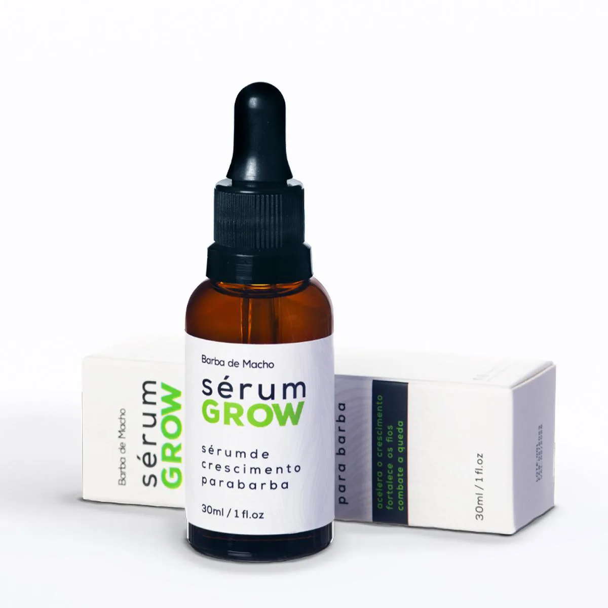 SéRUM GROW ACELERA CRESCIMENTO DA BARBA 30ML BARBA DE MACHO