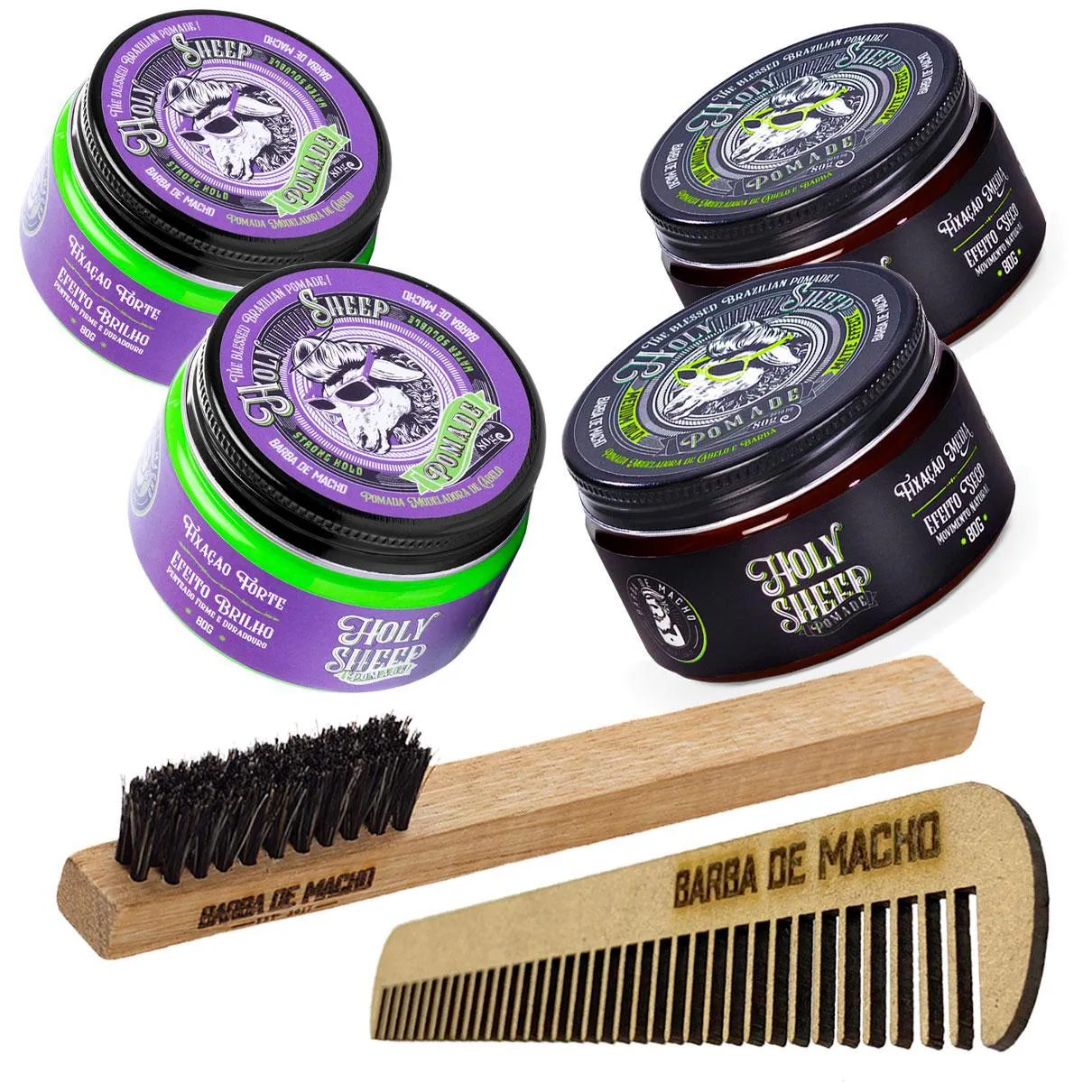 KIT 4 POMADA TEXTURIZADORA EFEITO MOLHADO E MATTE + BRINDE