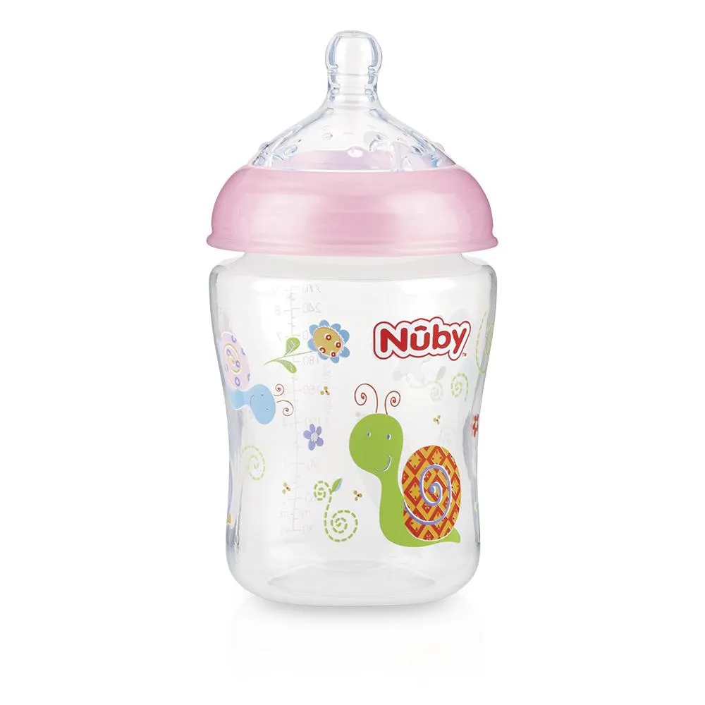 MAMADEIRA BICO LARGO NORMAL 270 ML ROSA