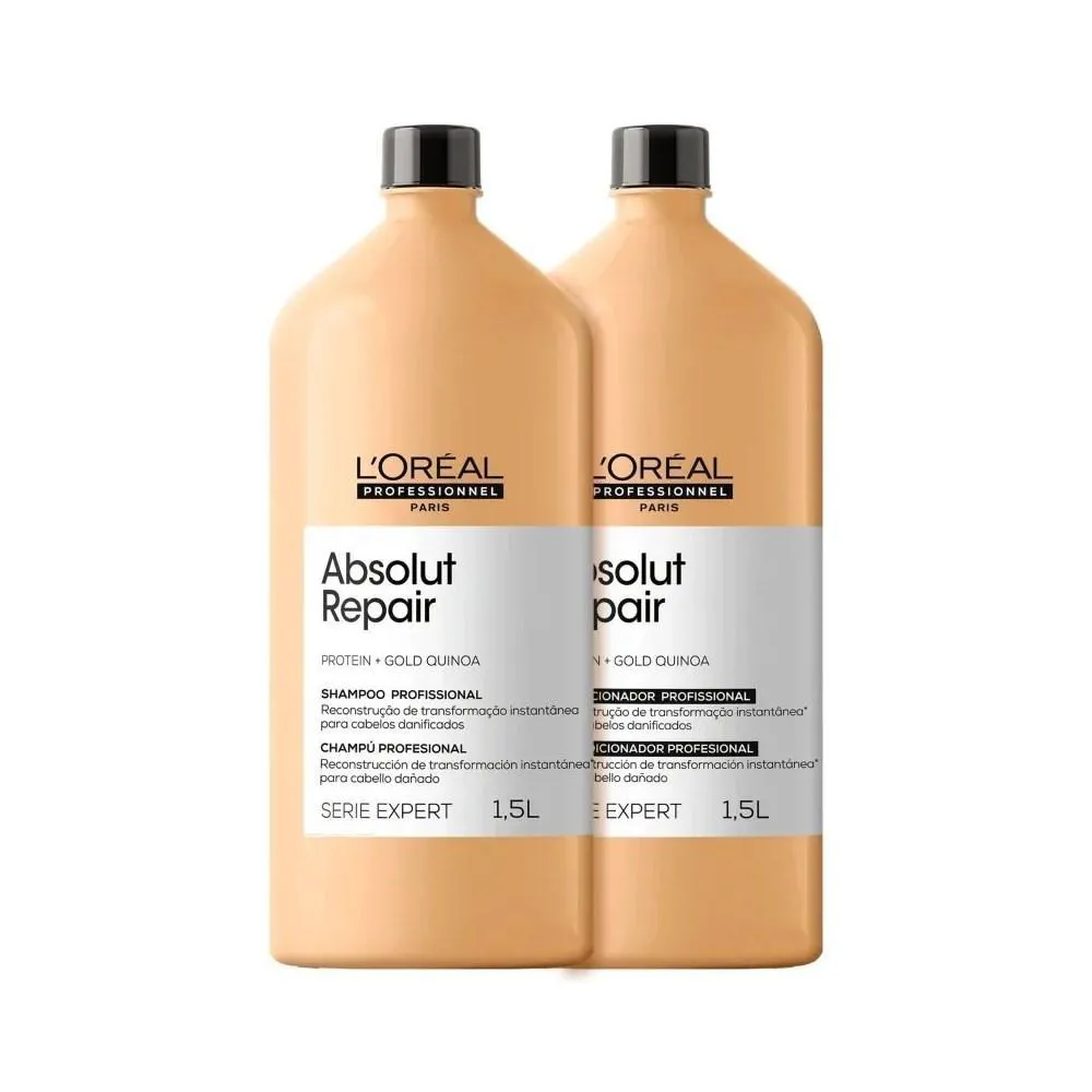 L’Oréal PROFESSIONNEL ABSOLUT REPAIR GOLD QUINOA SHAMPOO + CONDICIONADOR 1
