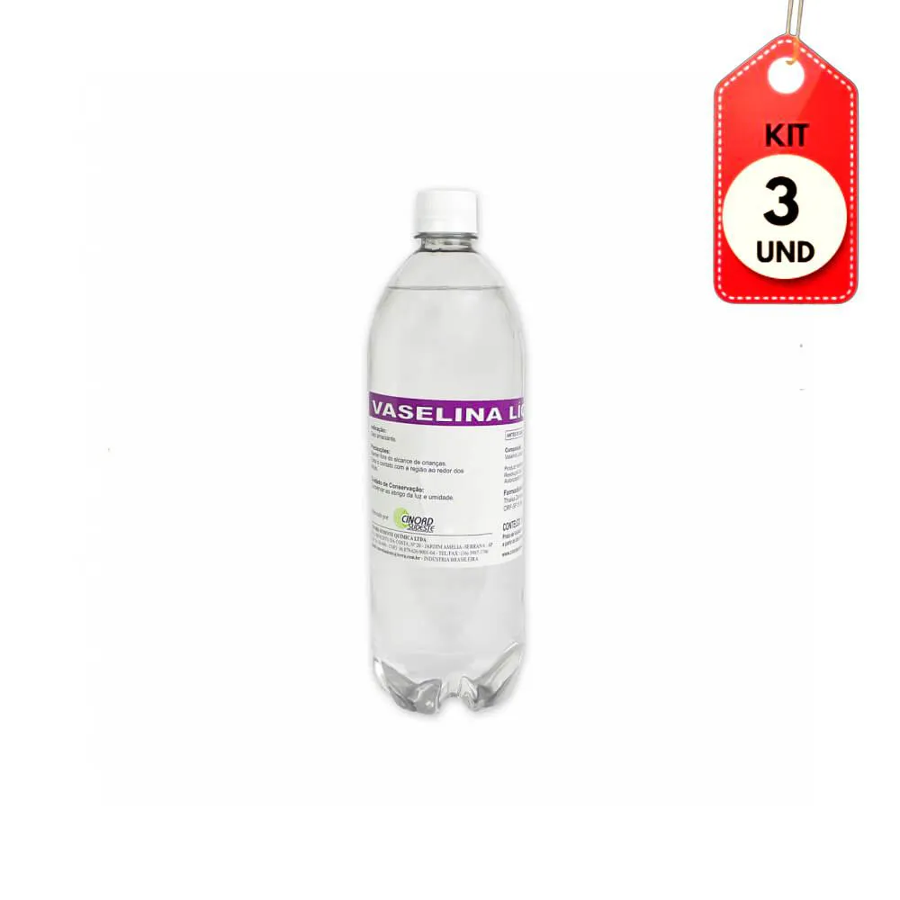 KIT C/03 CINORD VASELINA LIQUIDA 1 L