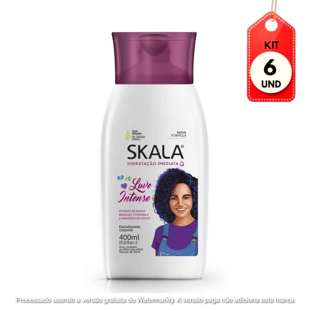 KIT C/06 SKALA LOVE INTENSE HIDRATANTE CORPORAL 400ML
