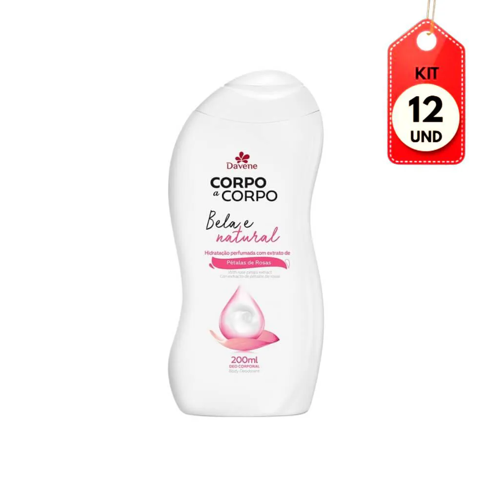 KIT C/12 DAVENE CORPO A CORPO LOçãO HIDRATANTE 200ML